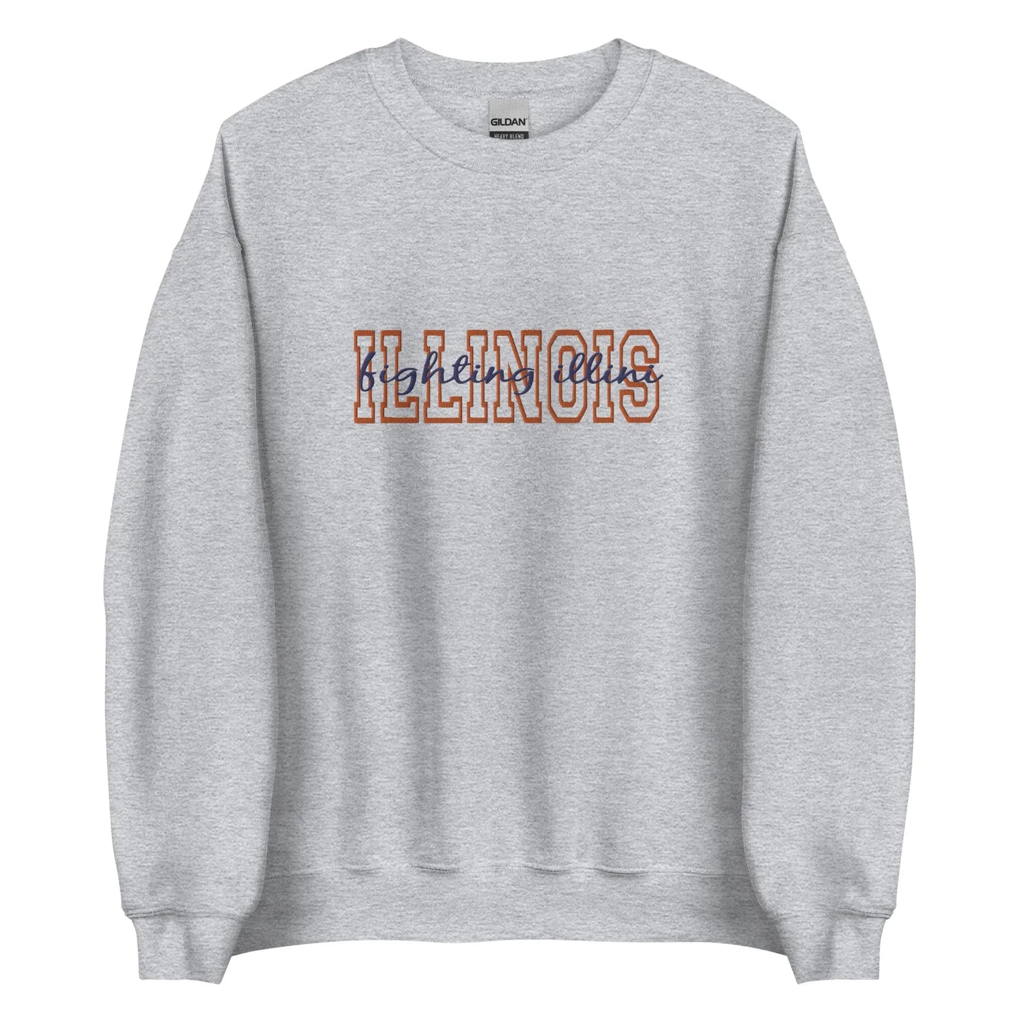 Illinois Fighting Illini Embroidered Unisex Sweatshirt Amazing Faith Designs