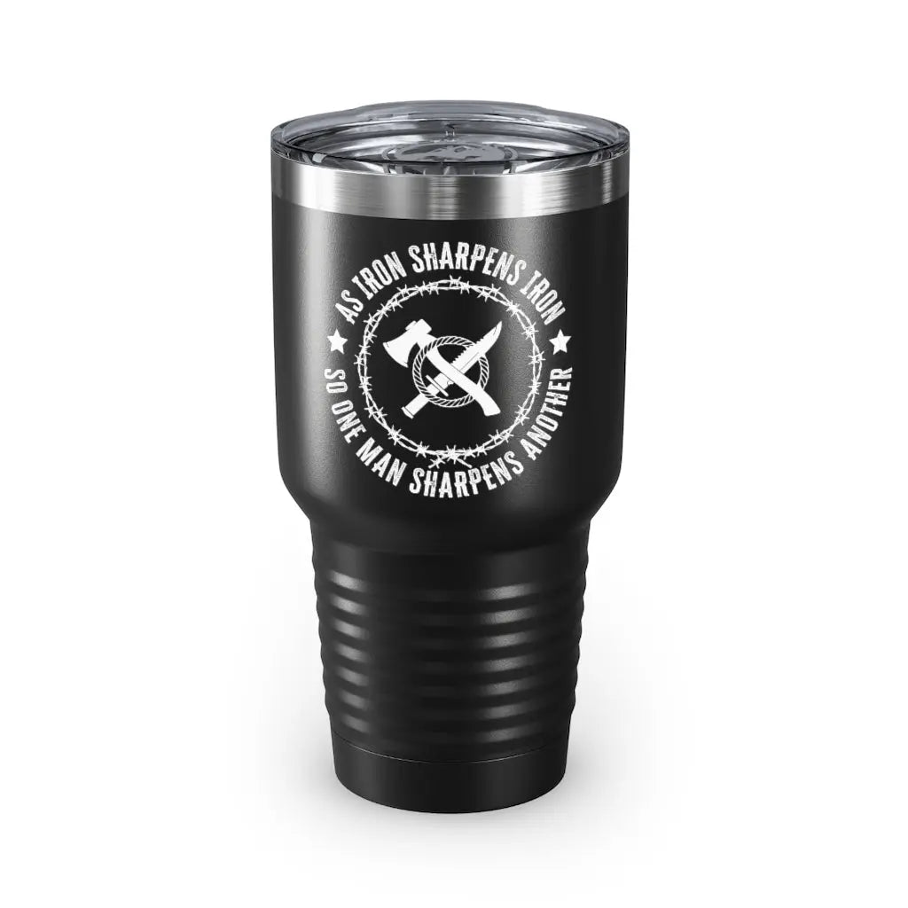 Iron Sharpens Iron Dad Ringneck Tumbler, 30oz Printify