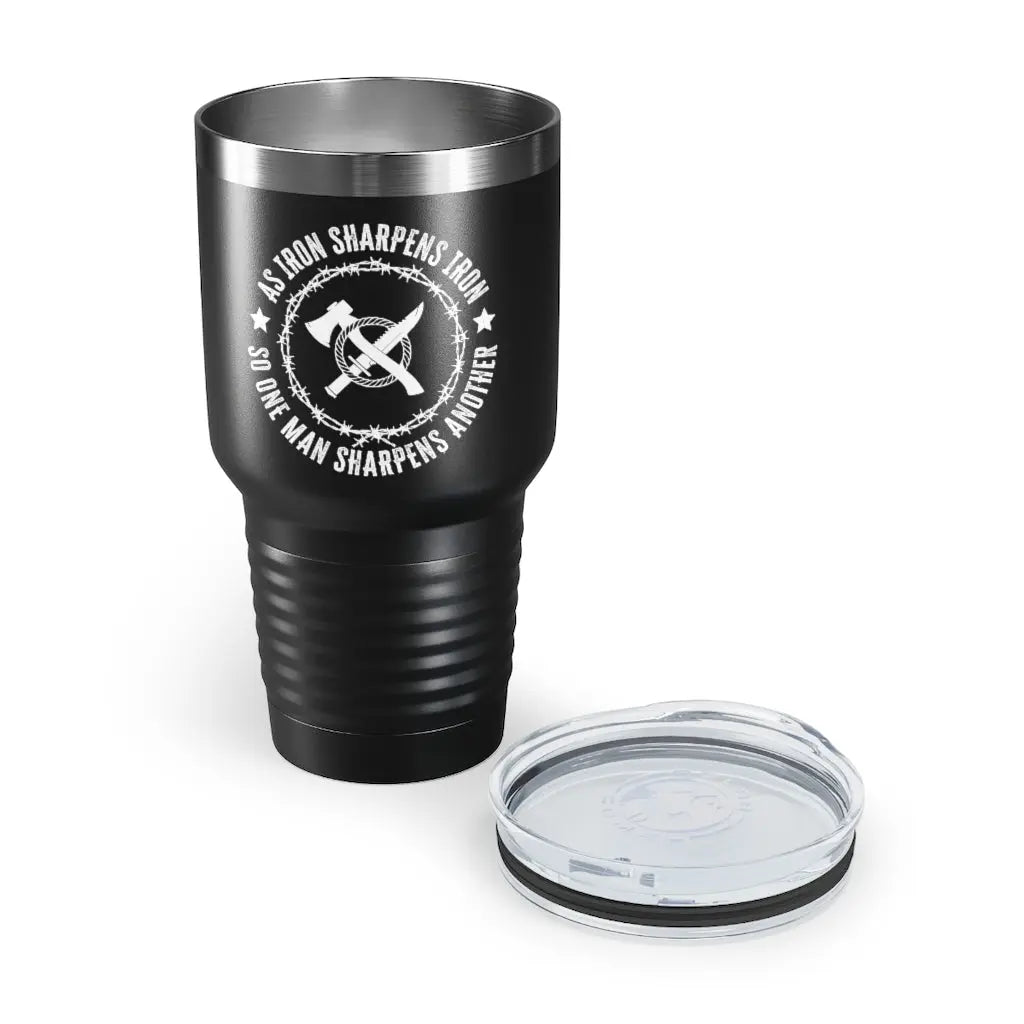Iron Sharpens Iron Dad Ringneck Tumbler, 30oz Printify
