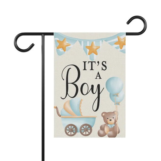 It's a Boy Garden Flag | Baby Shower Flag Printify
