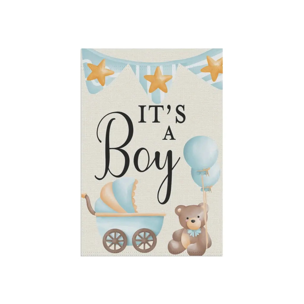 It's a Boy Garden Flag | Baby Shower Flag Printify