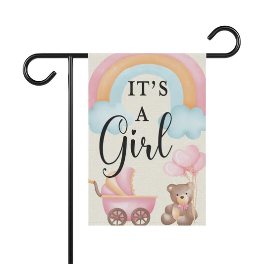 It's a Girl Garden Flag | Baby Shower Flag Printify