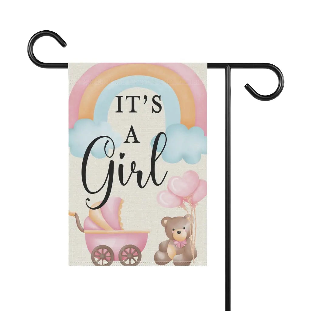 It's a Girl Garden Flag | Baby Shower Flag Printify
