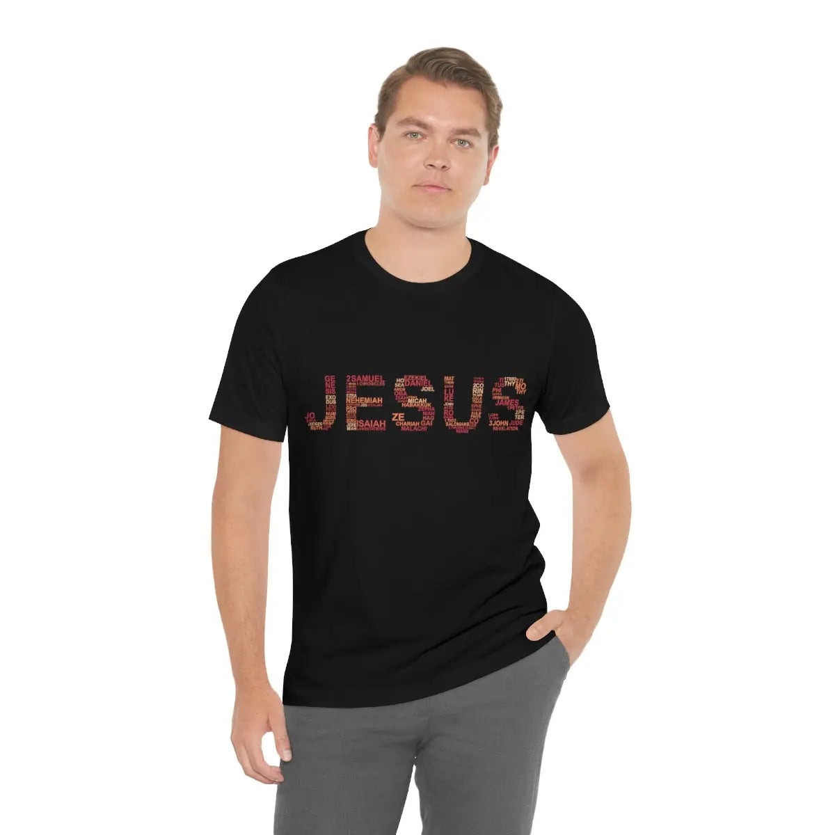 Jesus Books of the Bible Word Art Unisex T-shirt | Father's Day Gift Printify