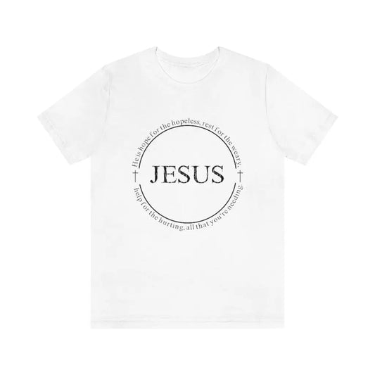 Jesus Hope for the Hopeless Scripture Unisex Short Sleeve Tee Printify