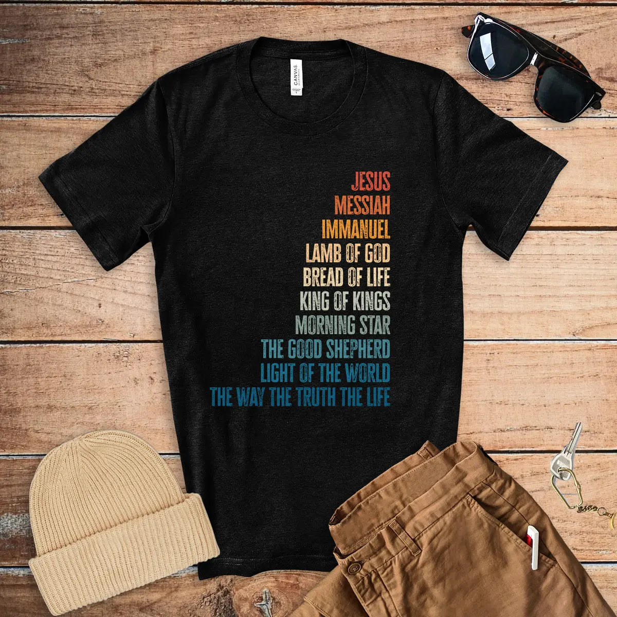 Jesus Names Scripture Unisex T-shirt | Messiah Immanuel King Shepherd Printify