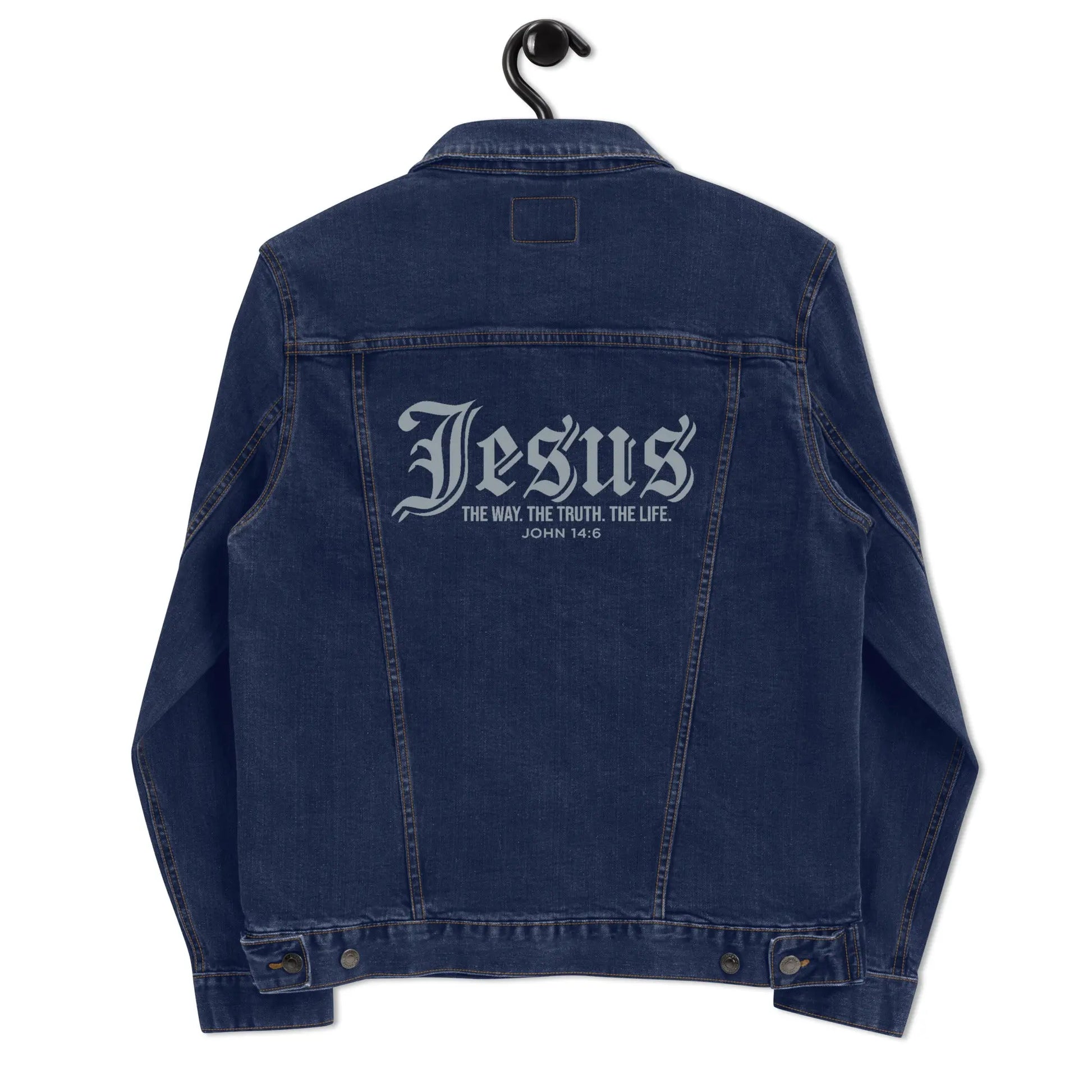 Jesus The Way Truth Life denim jacket Amazing Faith Designs