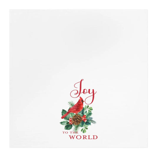 Joy to the World Cardinal Tea Towel, Holiday Kitchen Towel, Christmas Dish Towel, Cute Christmas Kitchen Towel Printify