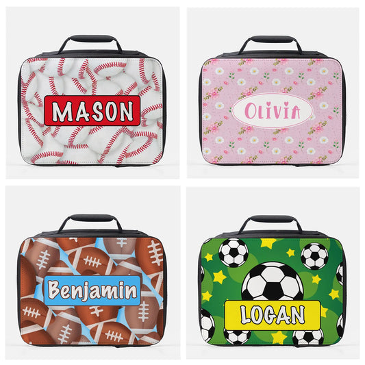 Lunch Box with Name (Insulated) | 14 Designs | Back to School Lunch Bag | Personalized Amazing Faith Designs
