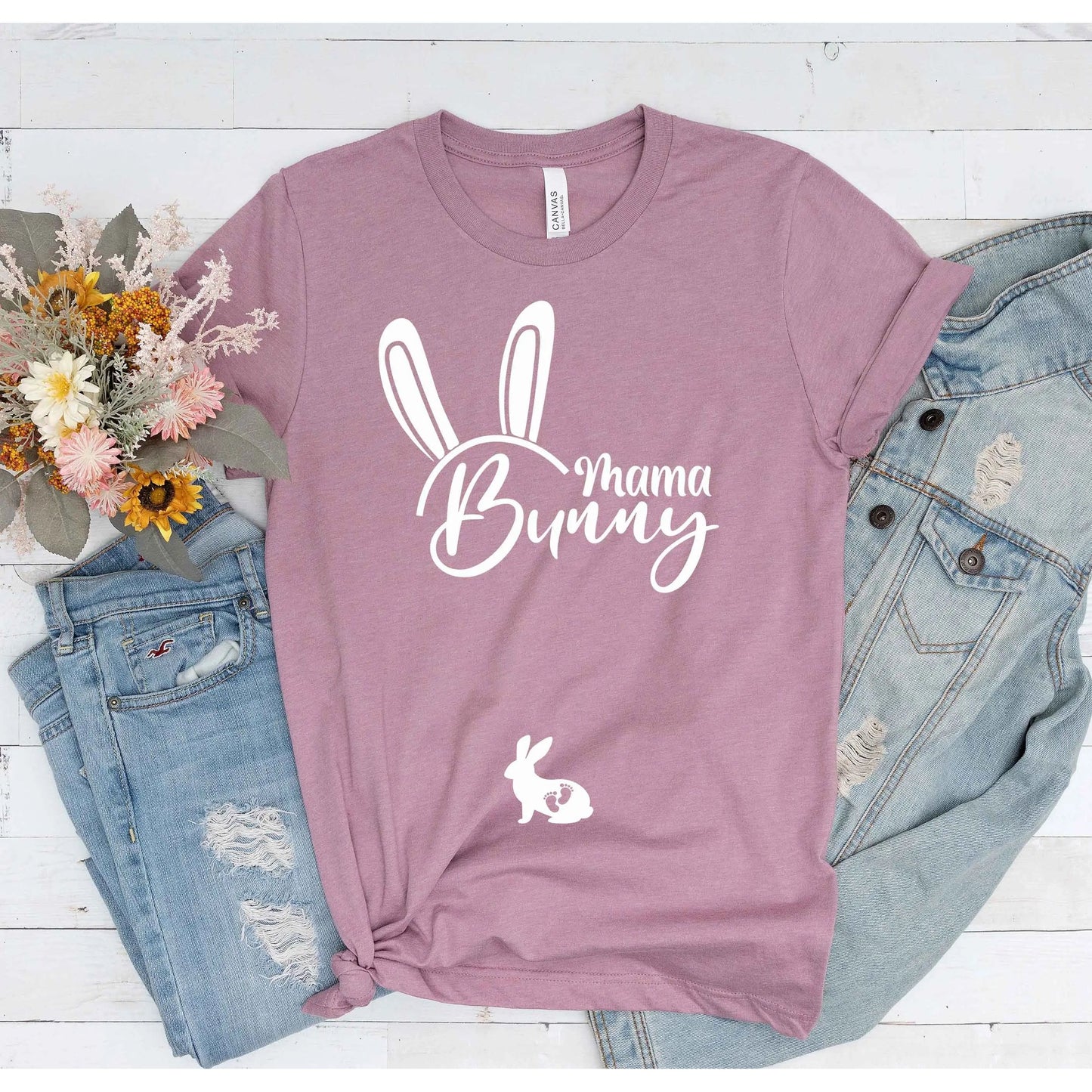 Mama Bunny Baby Bunny Pregnancy Announcement T-shirt, Easter Pregnancy Tee Amazing Faith Designs