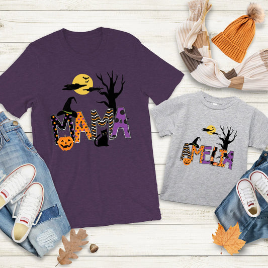 Mama Halloween Shirt, Fall T-Shirts, Pumpkin T-Shirt, Halloween Mom Shirts, Pumpkin Shirts, Womens Fall Shirts, Cute Witch Shirt Printify