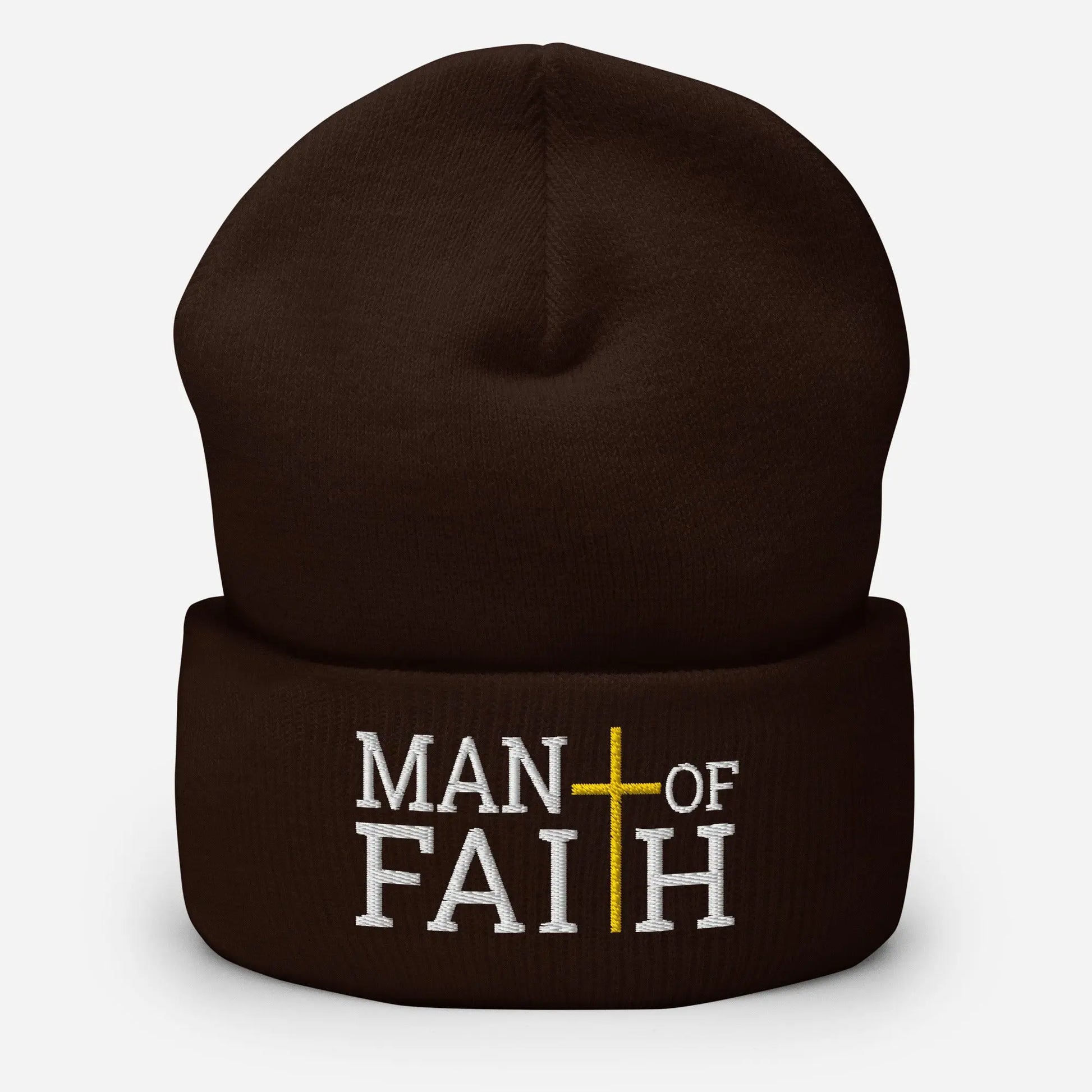 Man of Faith Cuffed Beanie Amazing Faith Designs