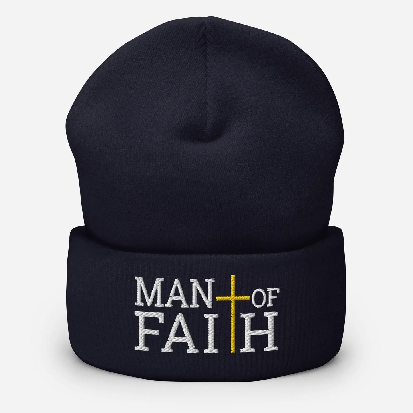 Man of Faith Cuffed Beanie Amazing Faith Designs