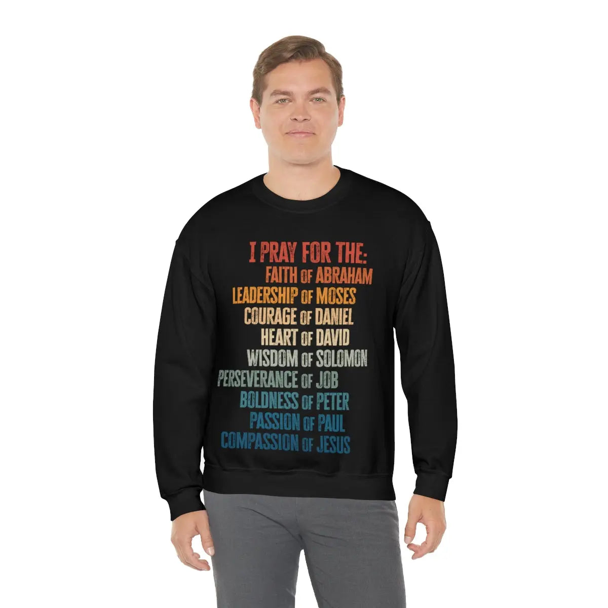 Men of the Bible Sweatshirt, Scripture Men's Sweatshirt | Jesus Peter Paul Moses Abraham, Christian Sweatshirt Printify