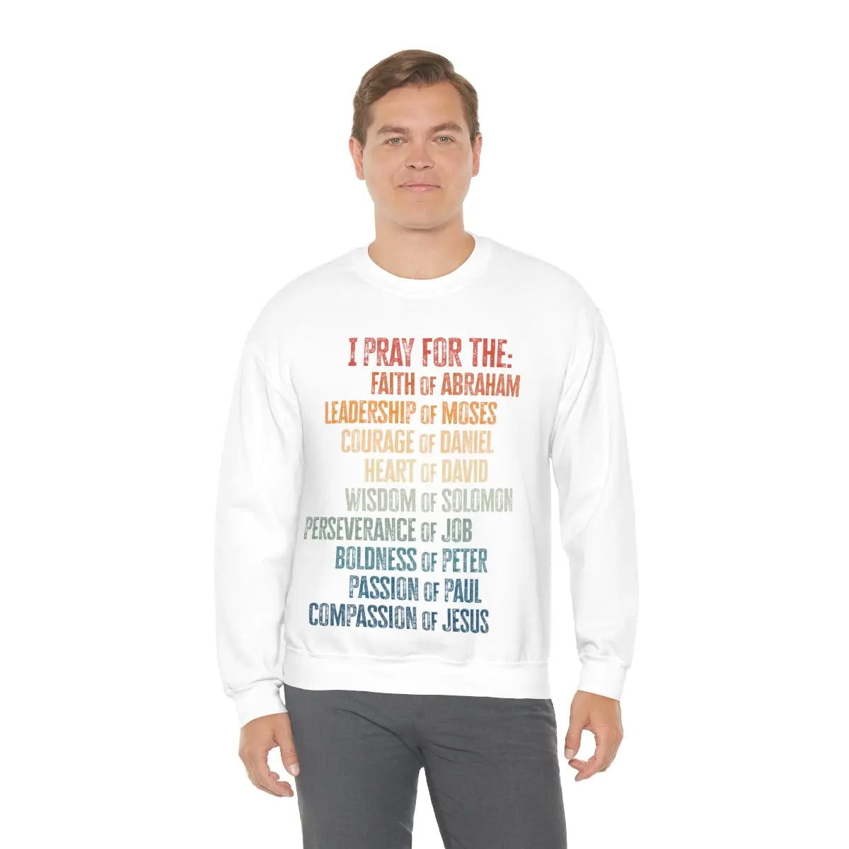 Men of the Bible Sweatshirt, Scripture Men's Sweatshirt | Jesus Peter Paul Moses Abraham, Christian Sweatshirt Printify