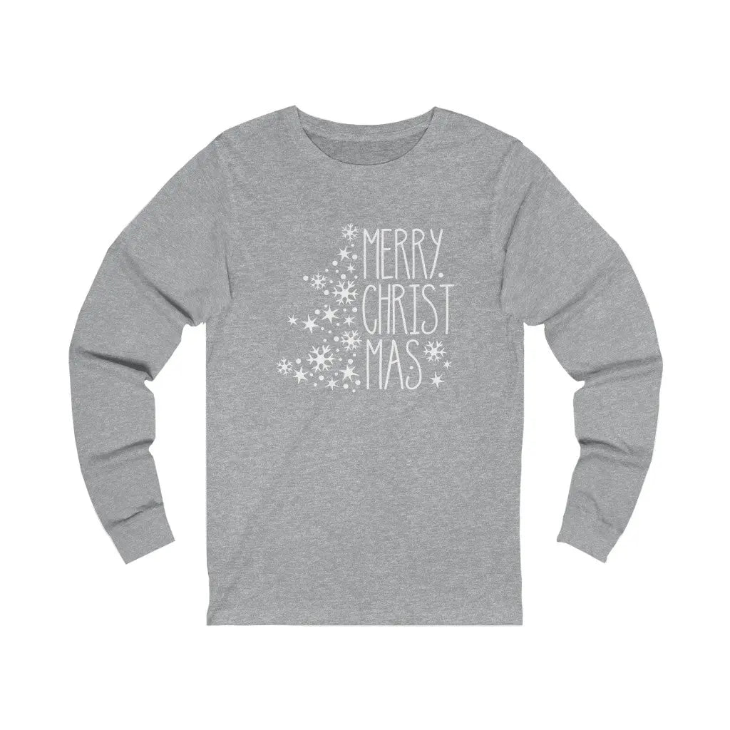 Merry Christmas Tree Unisex Jersey Long Sleeve Tee Printify