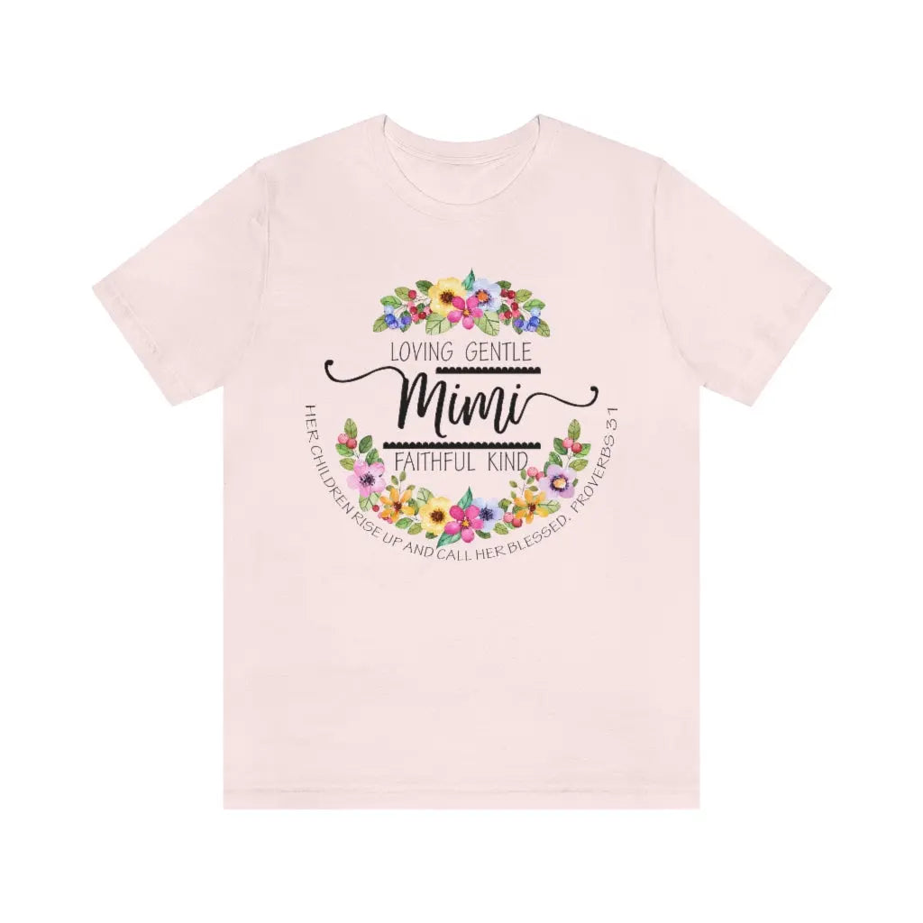Mimi Floral Scripture Jersey Short Sleeve Tee Printify