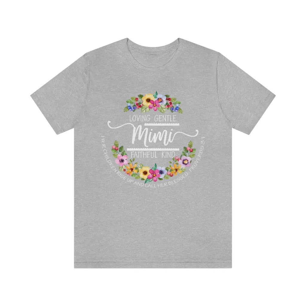 Mimi Floral Scripture Jersey Short Sleeve Tee Printify