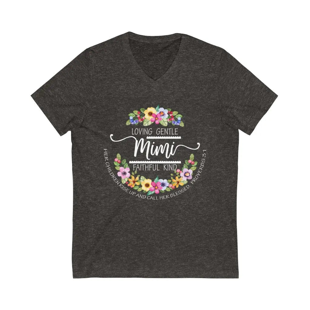 Mimi Jersey Short Sleeve V-Neck Tee Printify