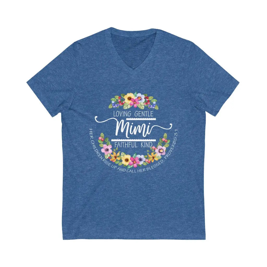 Mimi Jersey Short Sleeve V-Neck Tee Printify