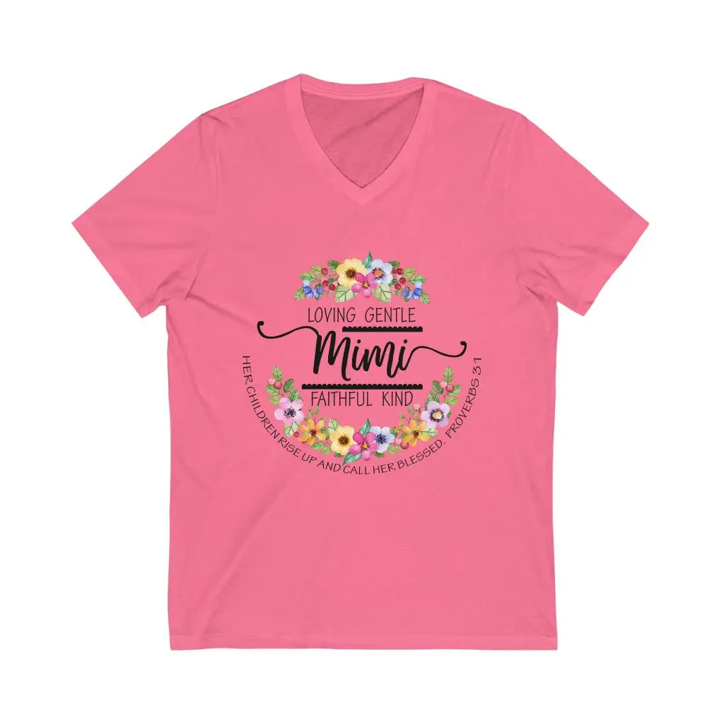 Mimi Jersey Short Sleeve V-Neck Tee Printify