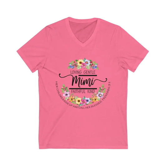 Mimi Jersey Short Sleeve V-Neck Tee Printify