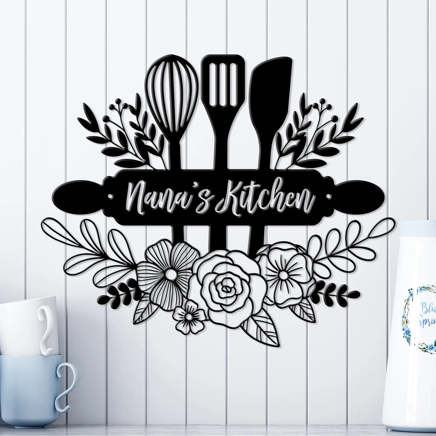 Mimi's Kitchen Metal Sign, Cute Kitchen Sign, Personalized Kitchen Sign teelaunch