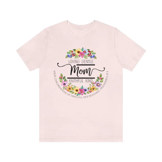 Mom Floral Scripture Jersey Short Sleeve Tee Printify