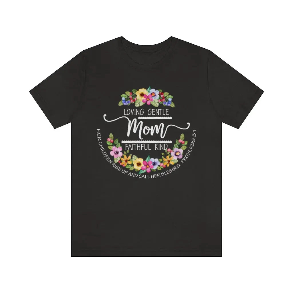 Mom Floral Scripture Jersey Short Sleeve Tee Printify