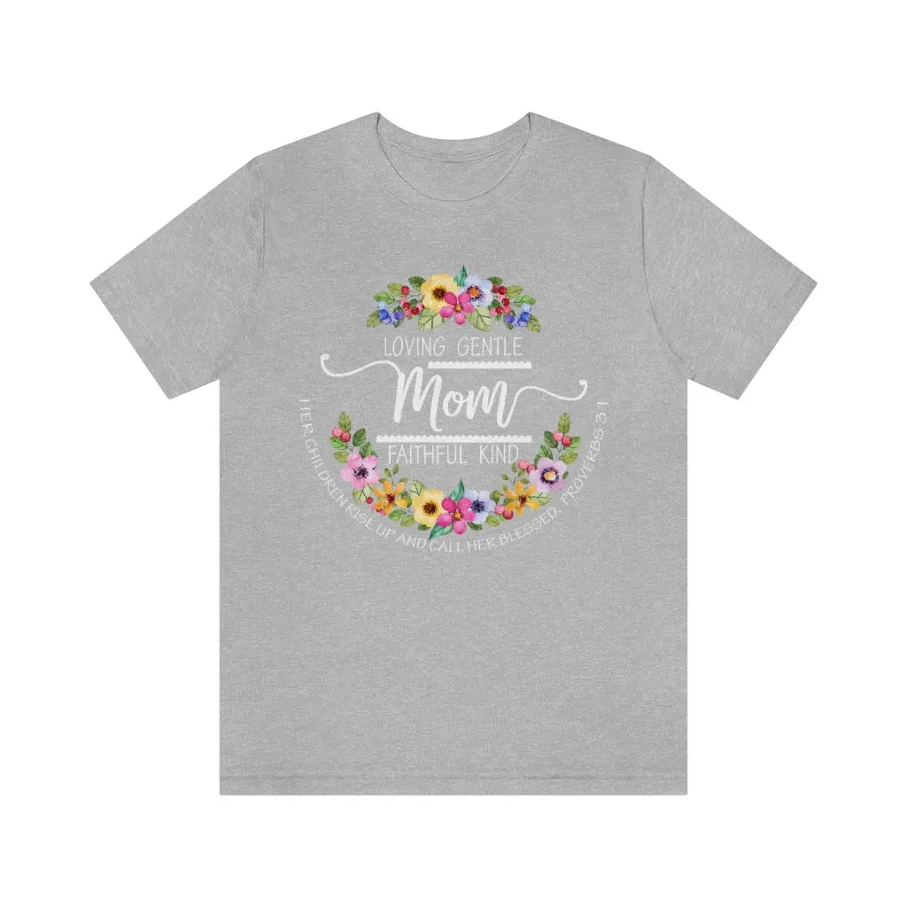 Mom Floral Scripture Jersey Short Sleeve Tee Printify