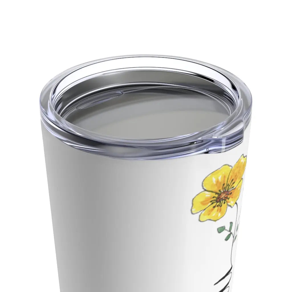 Mom floral Tumbler 20oz - Yellow Wildflower Printify