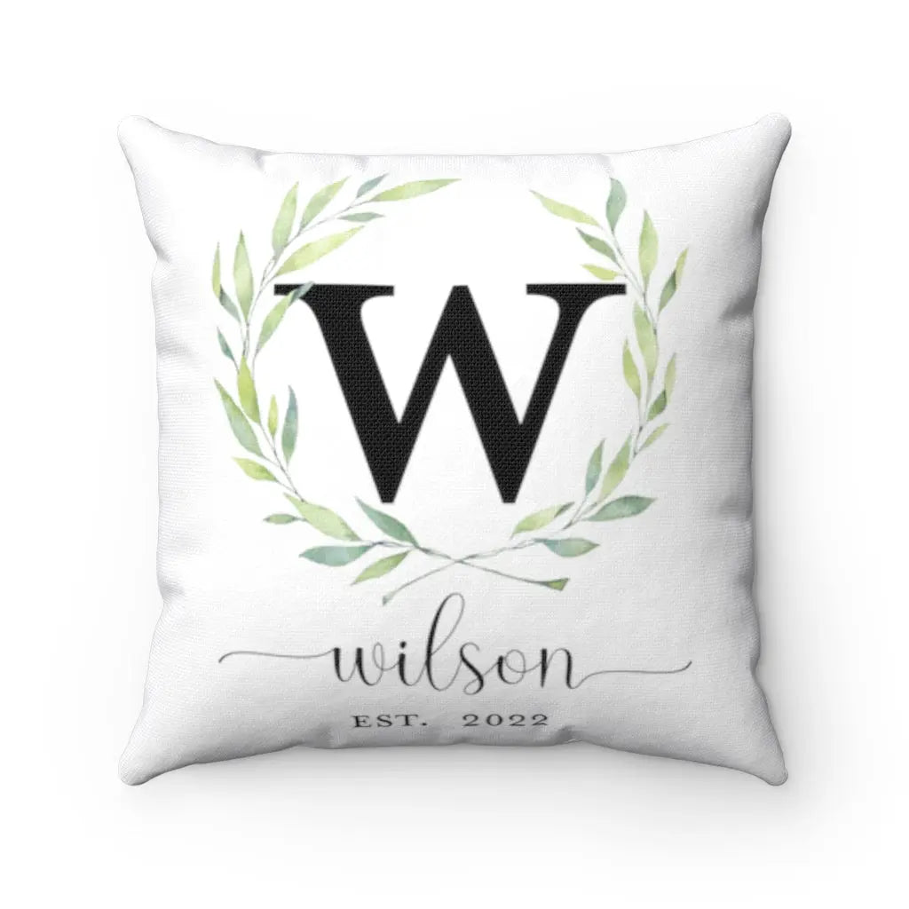 Monogram Name Personalized 14" or 20" Square Pillow Printify