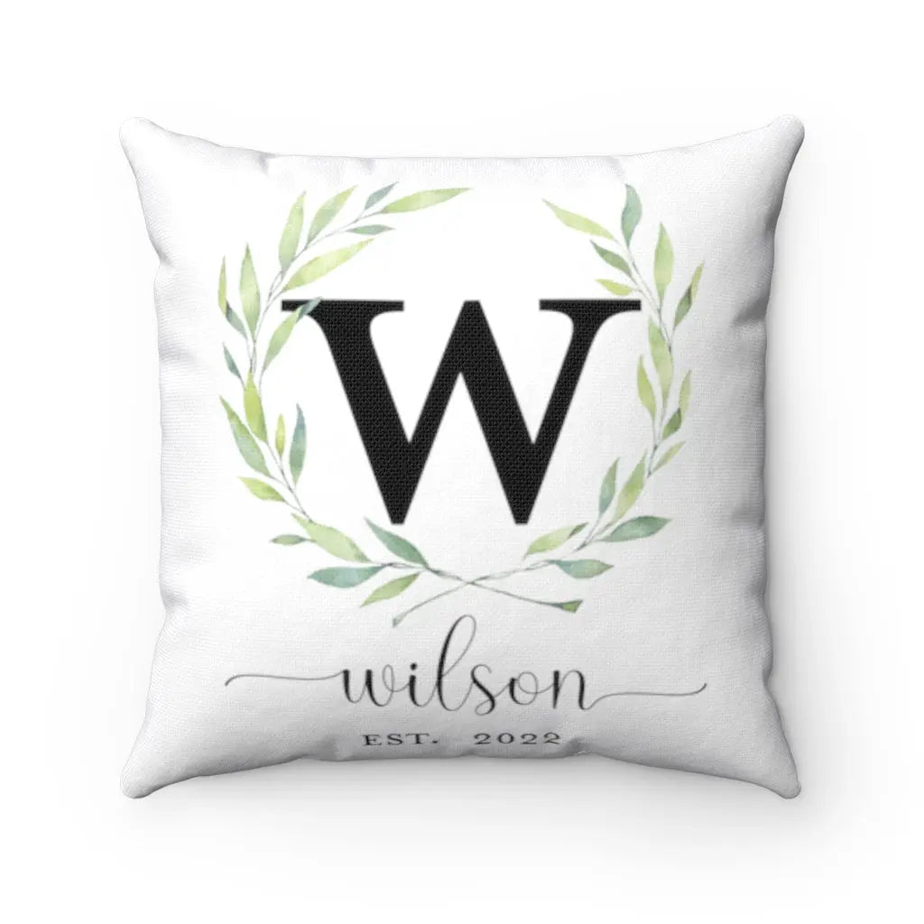 Monogram Name Personalized 14" or 20" Square Pillow Printify