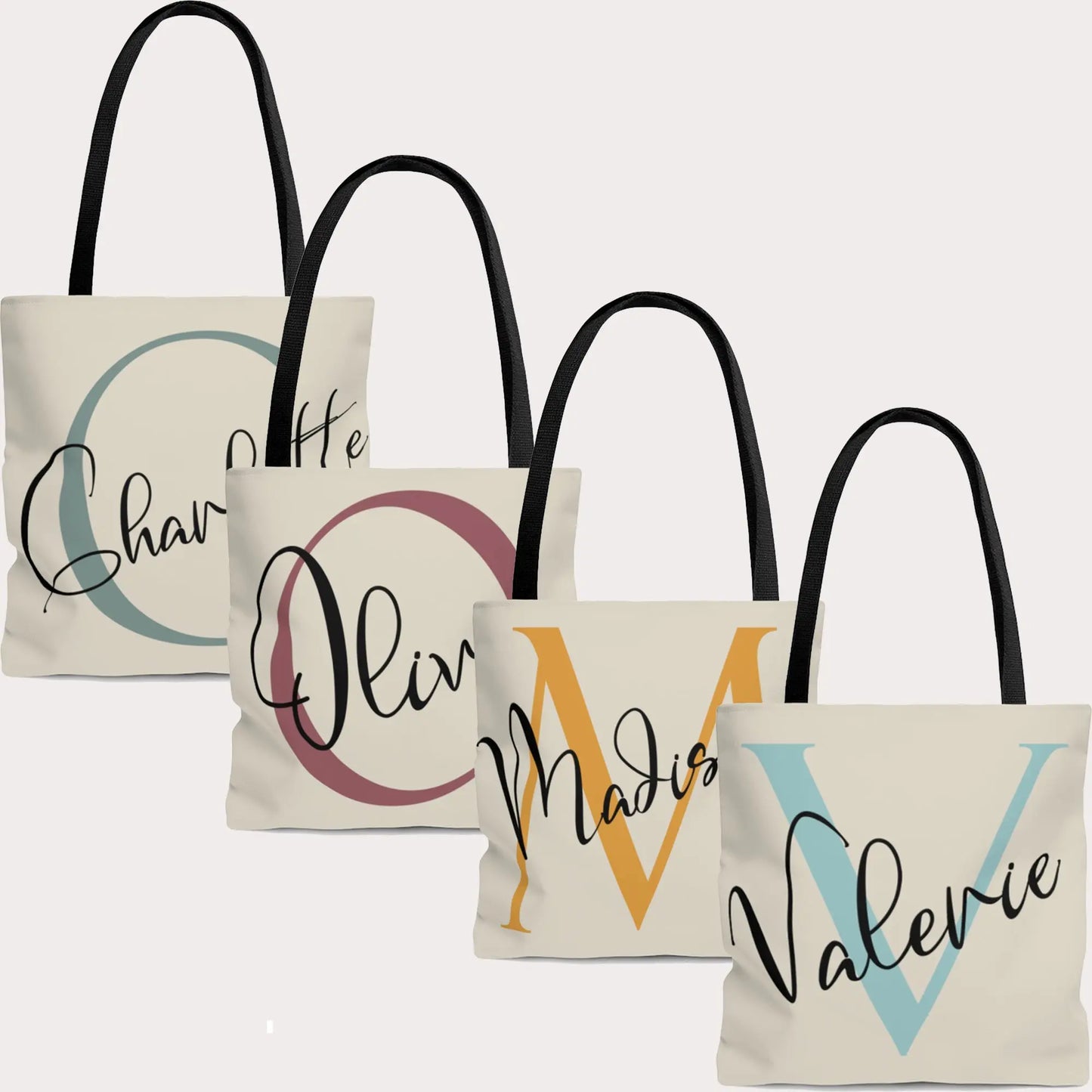 Monogram Name Tote Bag, Personalized Tote Bags, Bridesmaid Tote, Beach Tote, Bridesmaid Gift, Bridal Party Gifts, Wedding Welcome Bag Printify