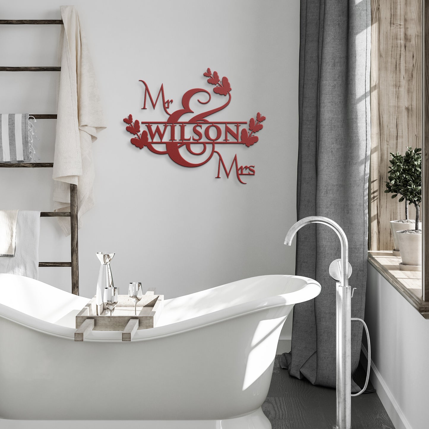 Mr and Mrs Wedding Name Metal Sign, Custom Metal Sign, Personalized Name Metal Sign - Amazing Faith Designs