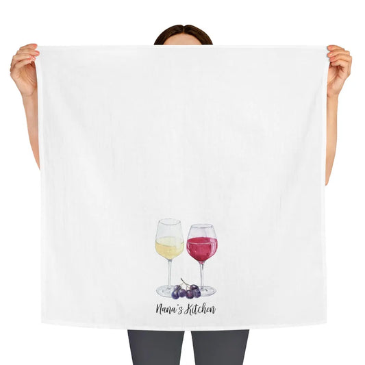 Nana Tea Towel - White Wine, Red Wine - Personalized Printify