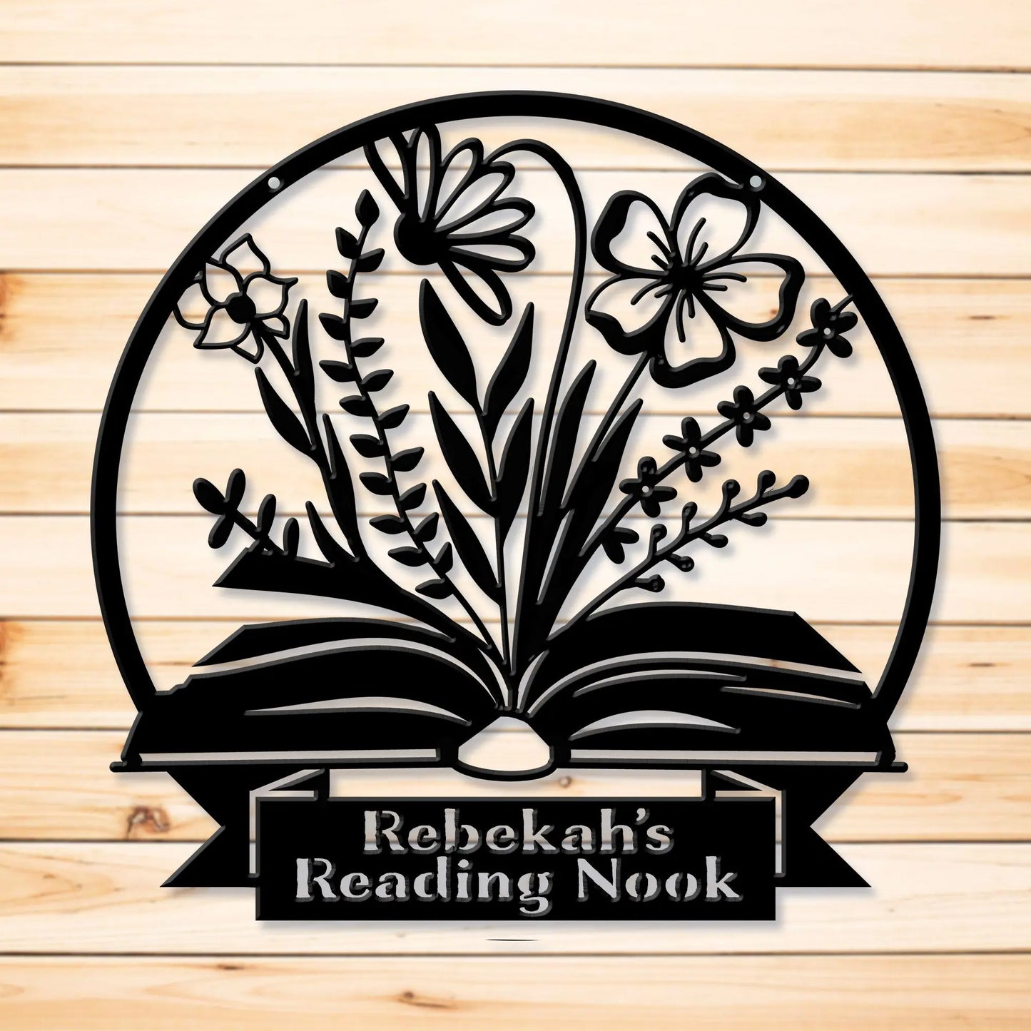 Nana's Reading Nook Metal Sign | Mimi, Grammy, Gigi, Custom Name Book Lover's Sign teelaunch