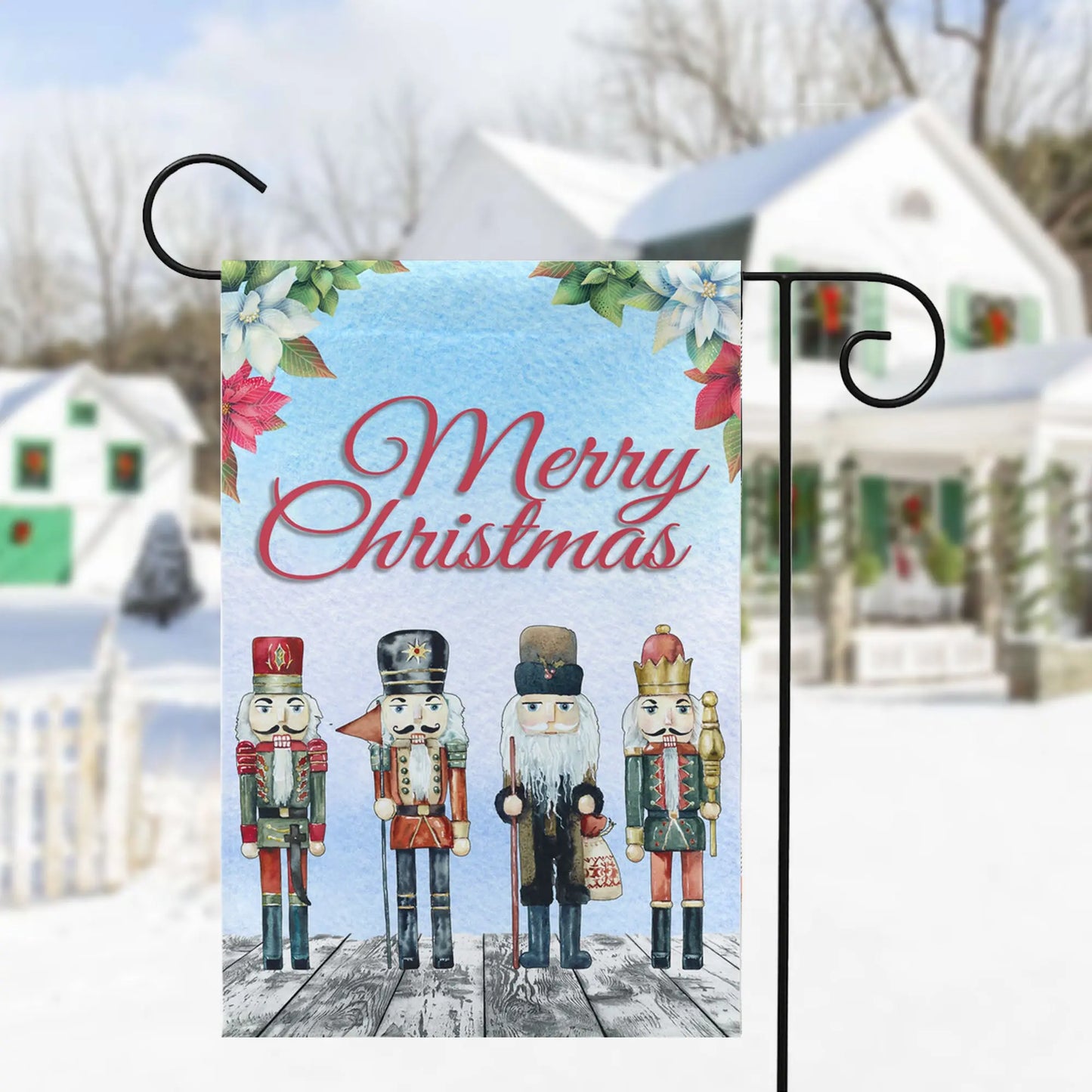 Nutcracker Christmas Garden Flag Amazing Faith Designs