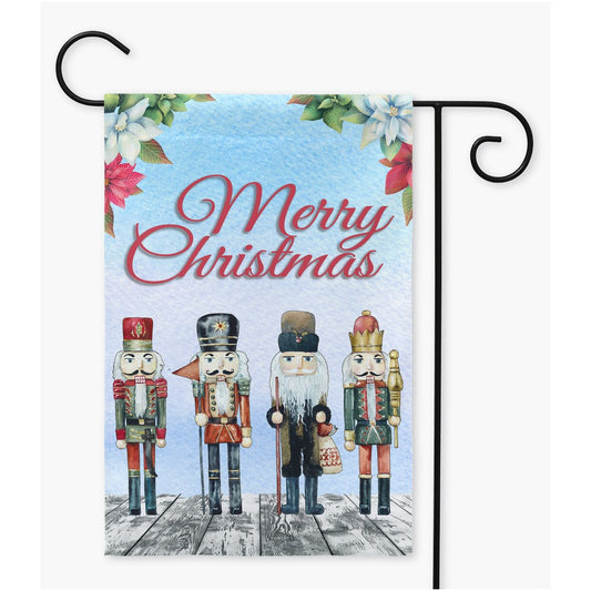 Nutcracker Christmas Garden Flag Amazing Faith Designs