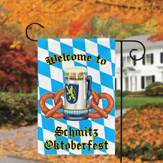 Oktoberfest Personalized Garden Yard Flag Amazing Faith Designs