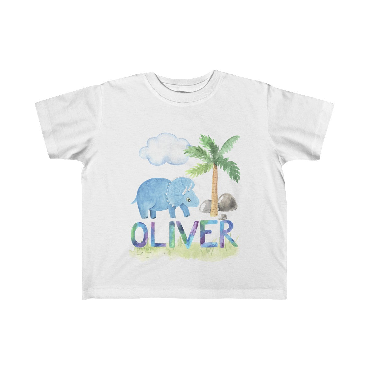 Dinosaur Personalized Name Toddler T-shirt 2T 3T 4T 5T | 2nd 3rd 4th 5th Birthday - Amazing Faith Designs