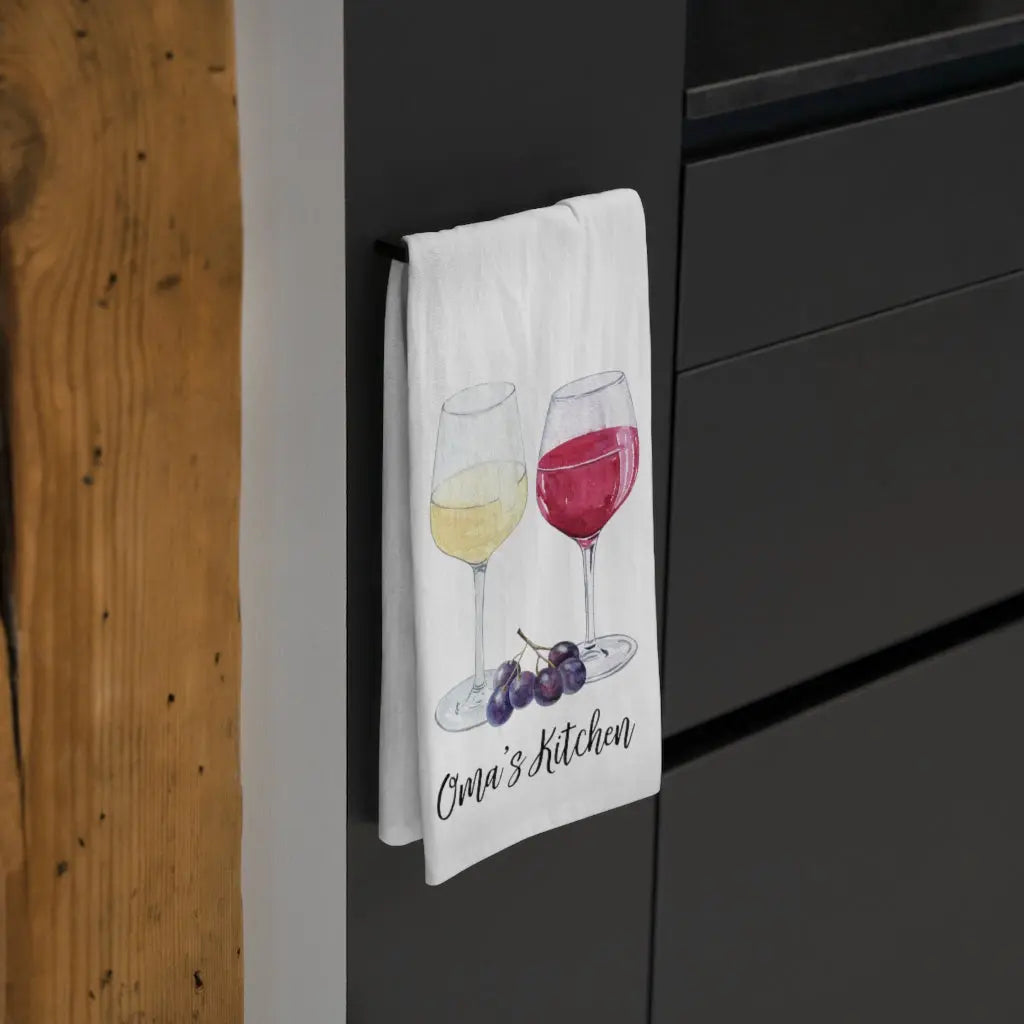Oma Tea Towel - Wine Printify