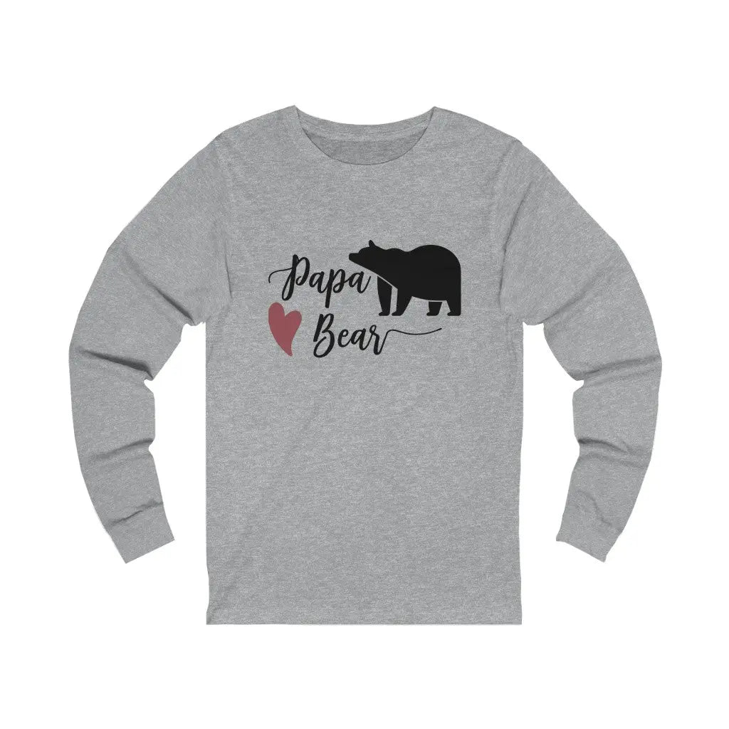 Papa Bear Jersey Long Sleeve Tee Printify