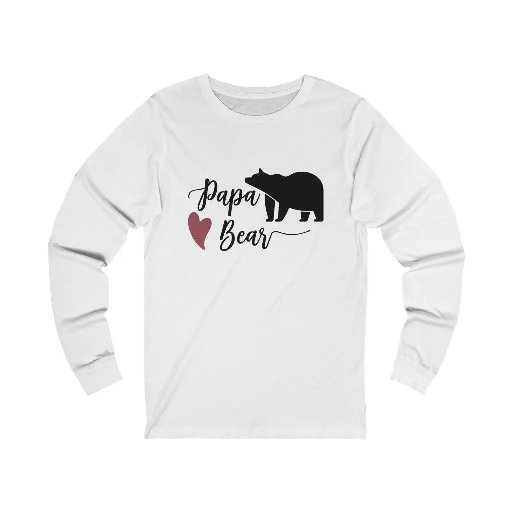 Papa Bear Jersey Long Sleeve Tee Printify