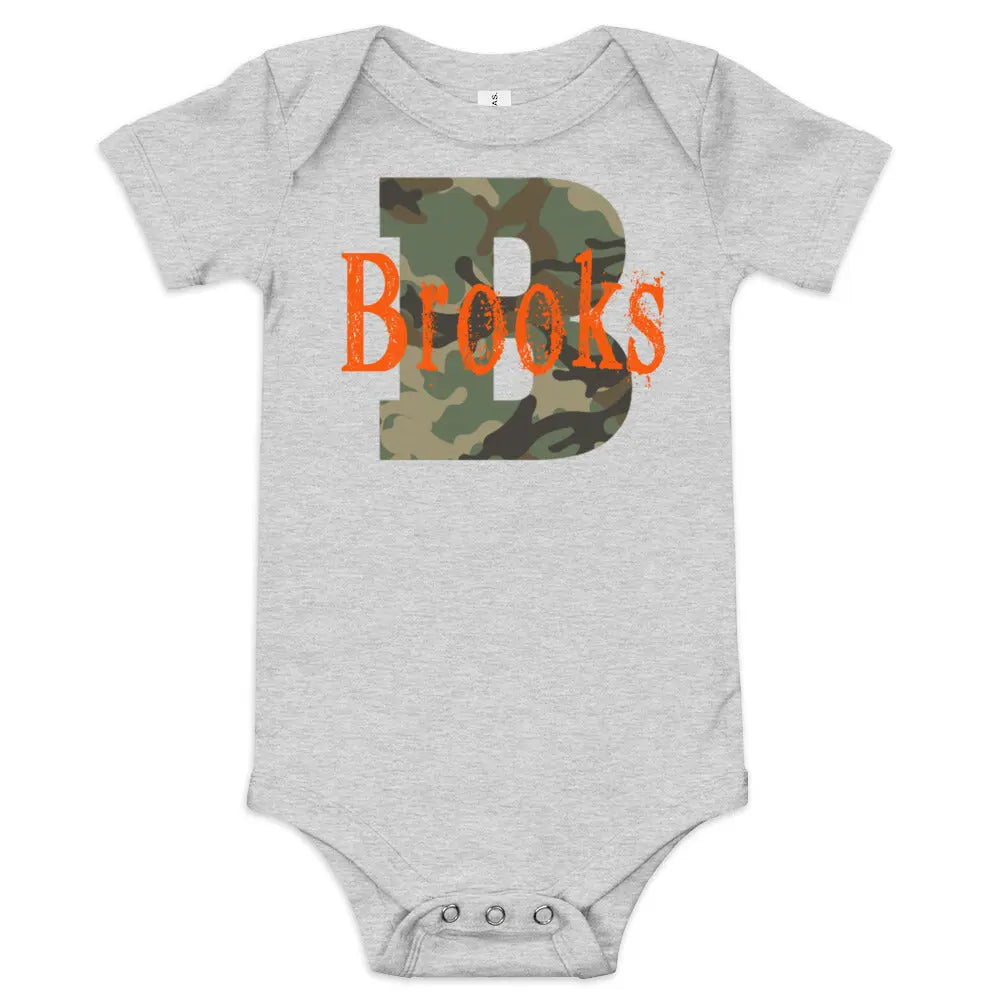 Personalized Camo Name Baby Onesie Amazing Faith Designs