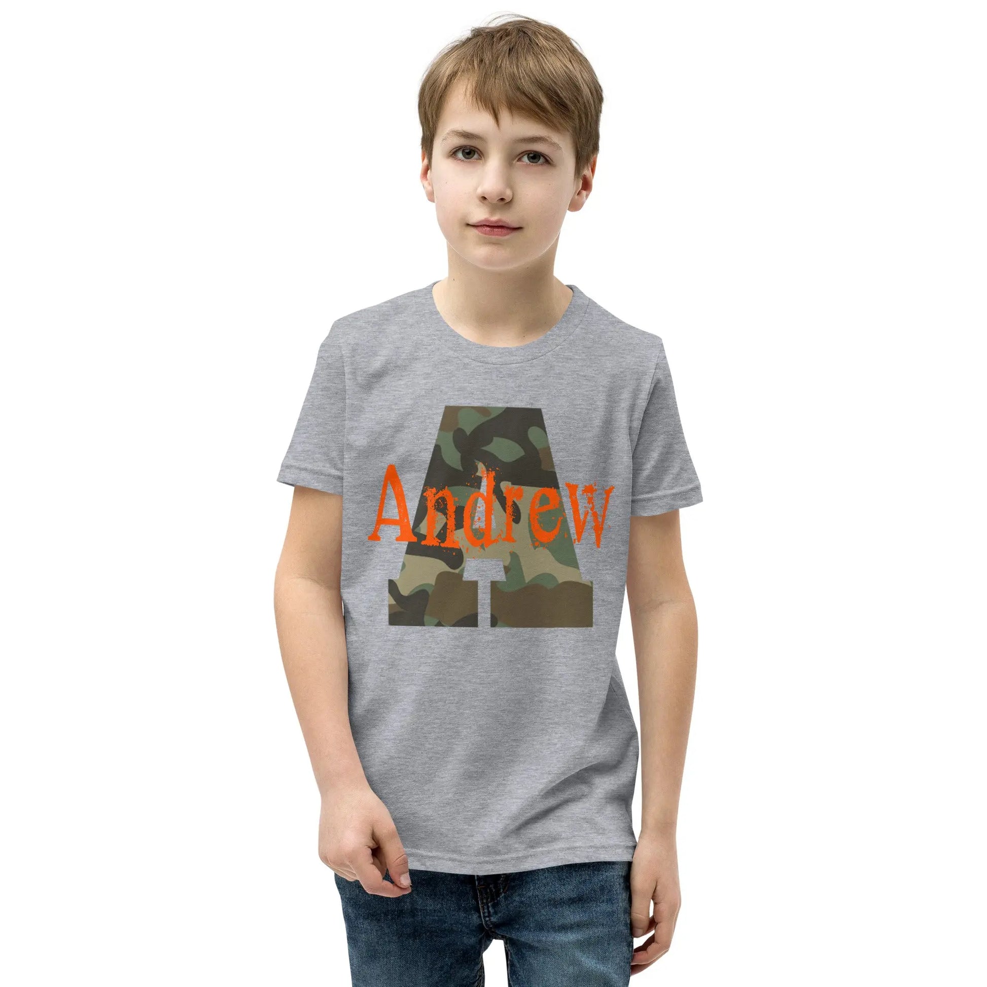 Personalized Camo Name Youth T-Shirt Amazing Faith Designs