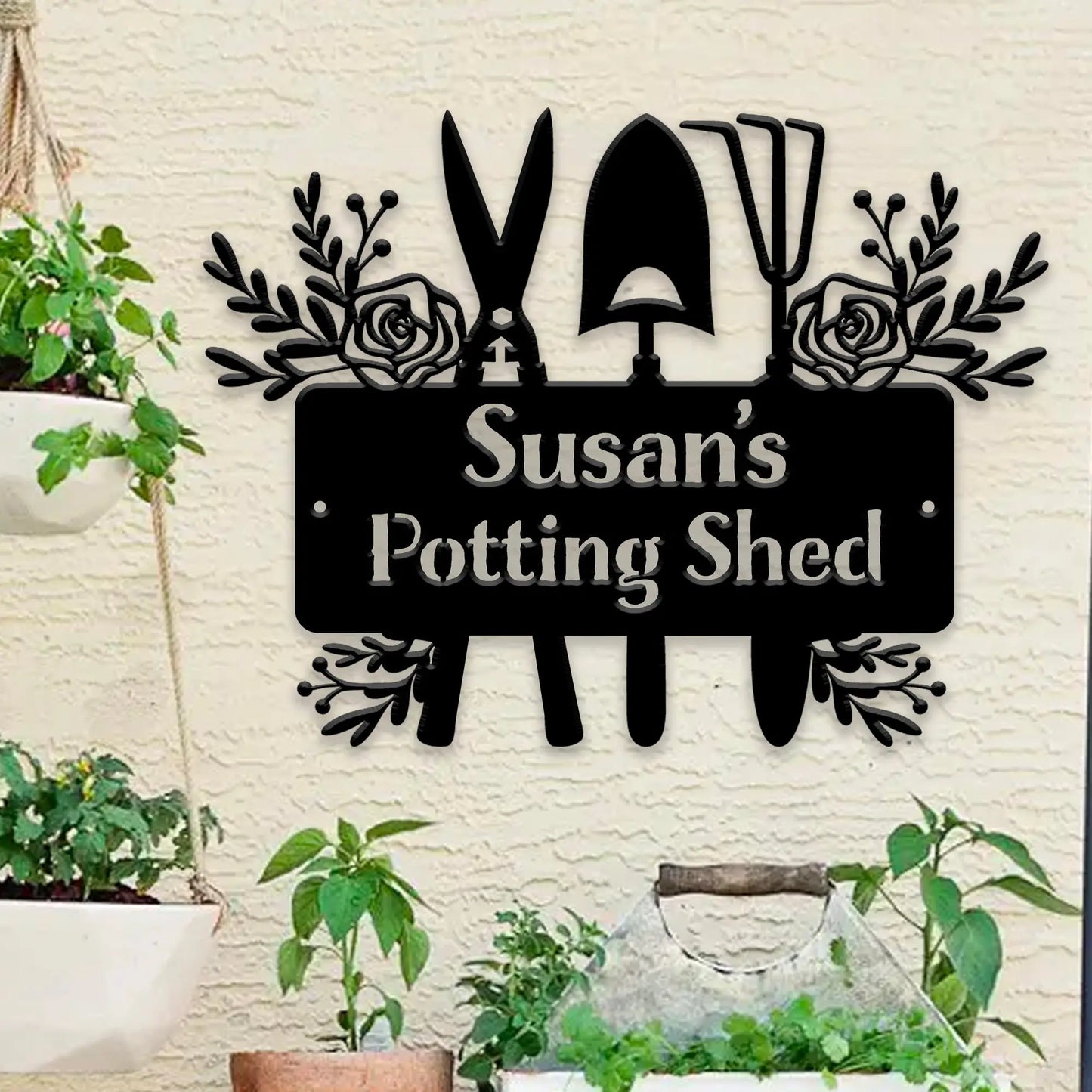 Potting Shed Metal Sign | Mimi, Nana, Grandma, Mama, Personalized Name Garden Sign teelaunch
