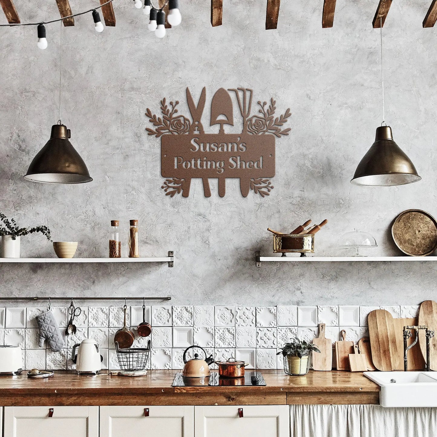 Potting shed Metal Sign | | Mimi, Nana, Grandma, Mama, Personalized Name Garden Sign teelaunch