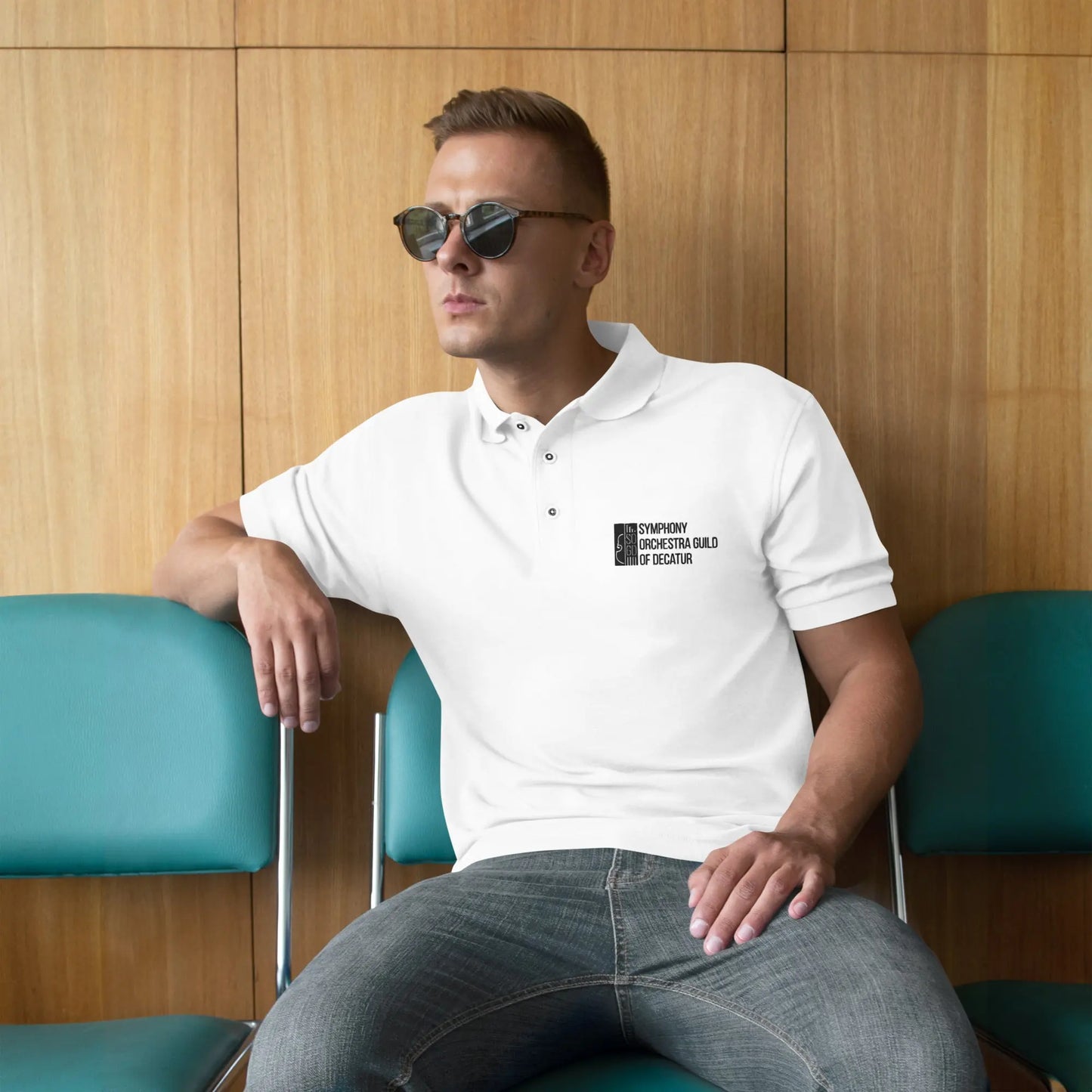 SOGD Men's Premium Polo - Symphony Orchestra Guild of Decatur Amazing Faith Designs