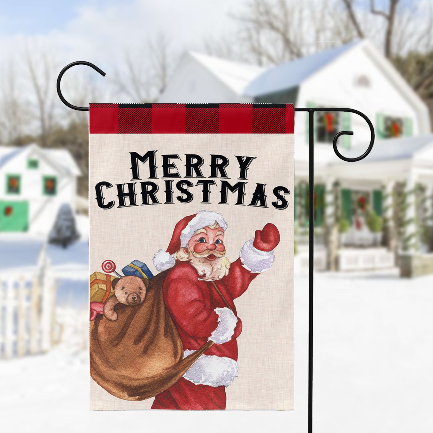 Santa Christmas Garden Flag - Amazing Faith Designs